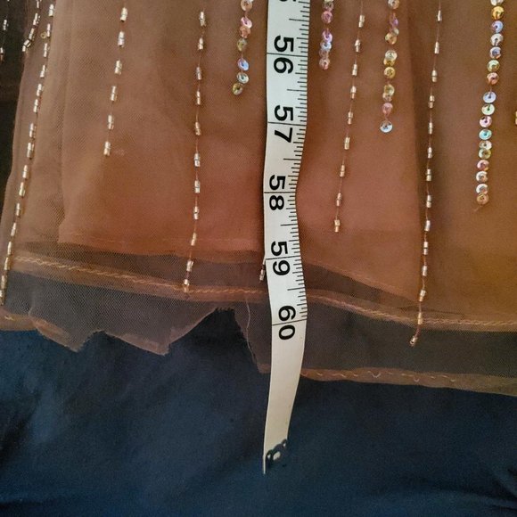 Montage by Mon Cheri Dark Taupe beaded gown - Picture 8 of 13